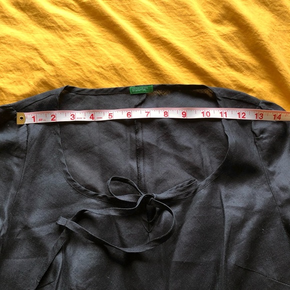 Benetton linen black dress one piece - Picture 5 of 13